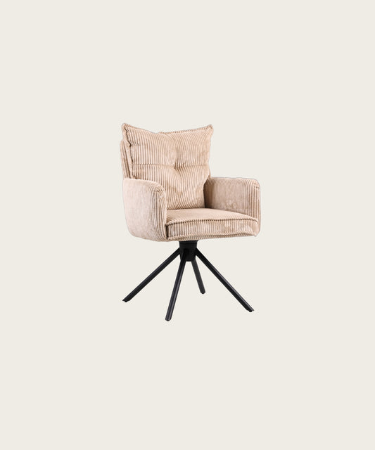 Chaise pivotante leon beige