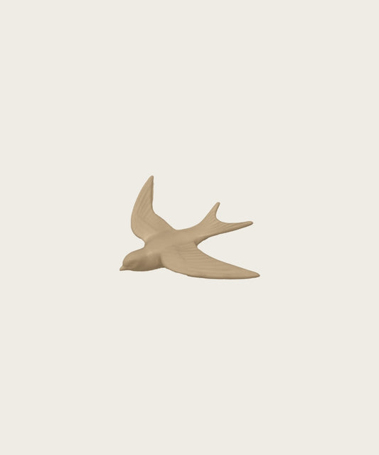Oiseau décoratif beige
