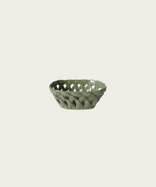 Panier ceramique l25.5 vert