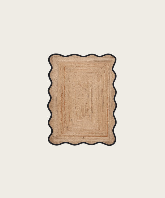 Tapis jute bondure ondule