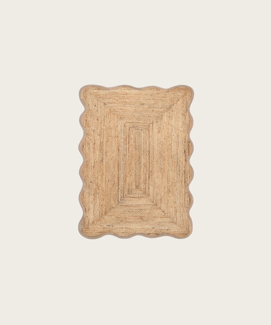 Tapis jute bondure ondule