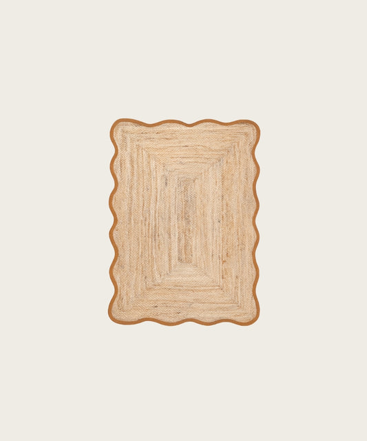 Tapis jute bondure ondule