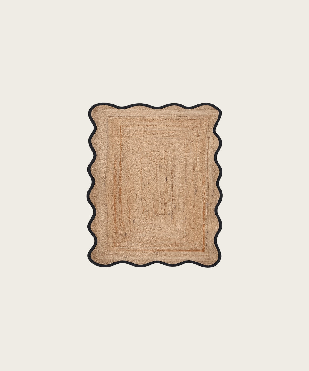 Tapis jute bondure ondule