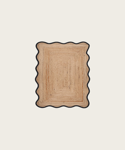 Tapis jute bondure ondule