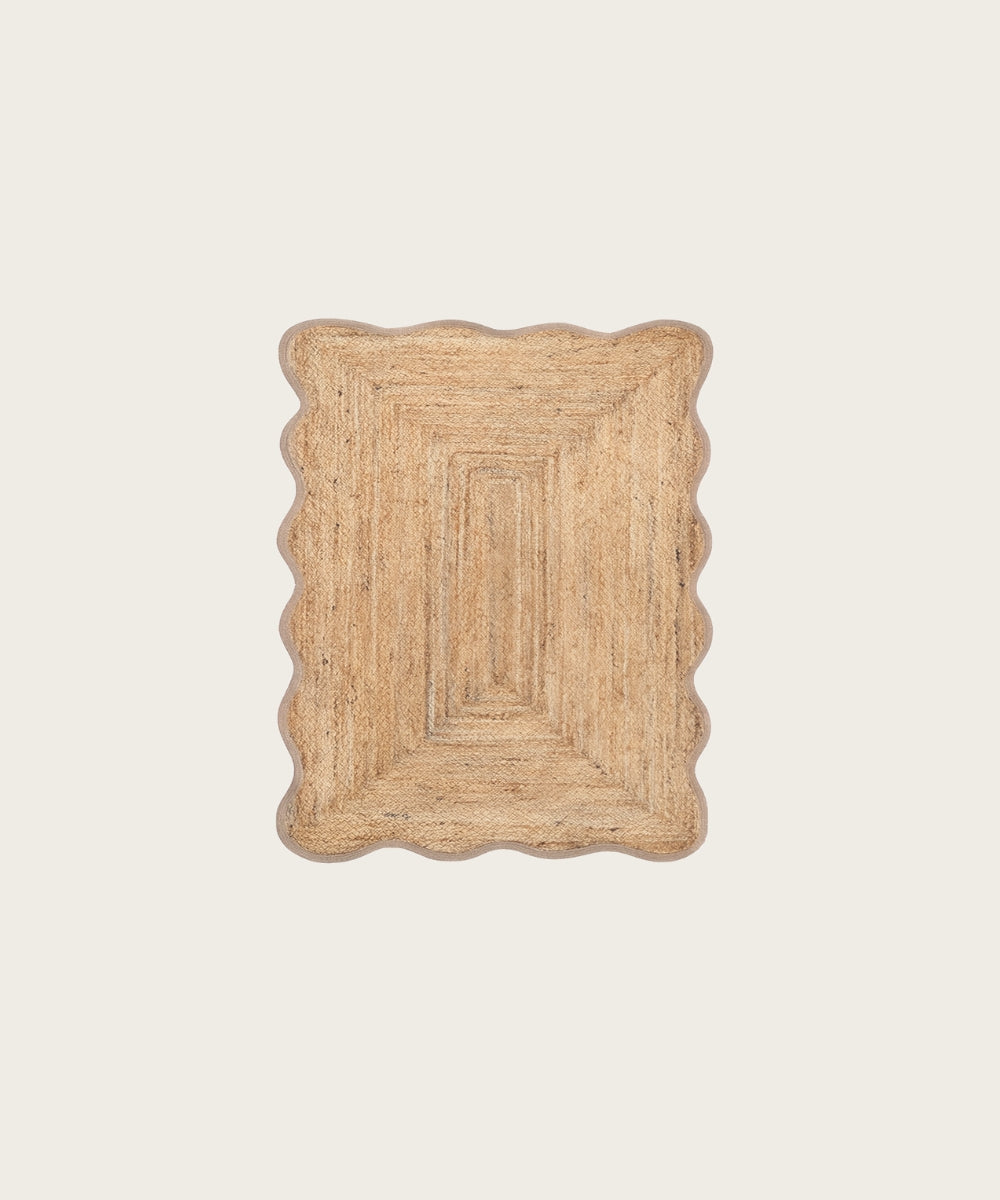 Tapis jute bondure ondule