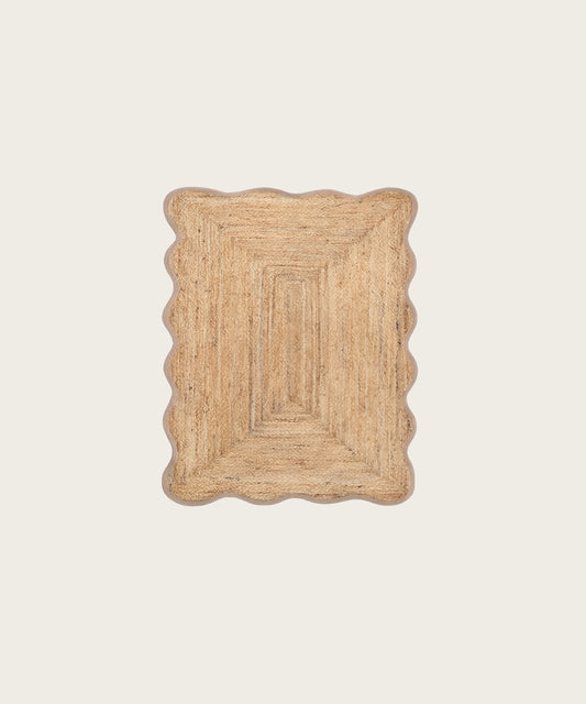 Tapis jute bondure ondule