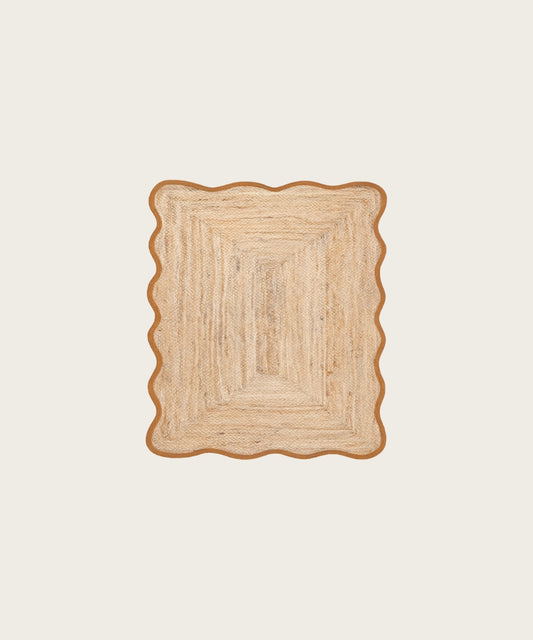 Tapis jute bondure ondule