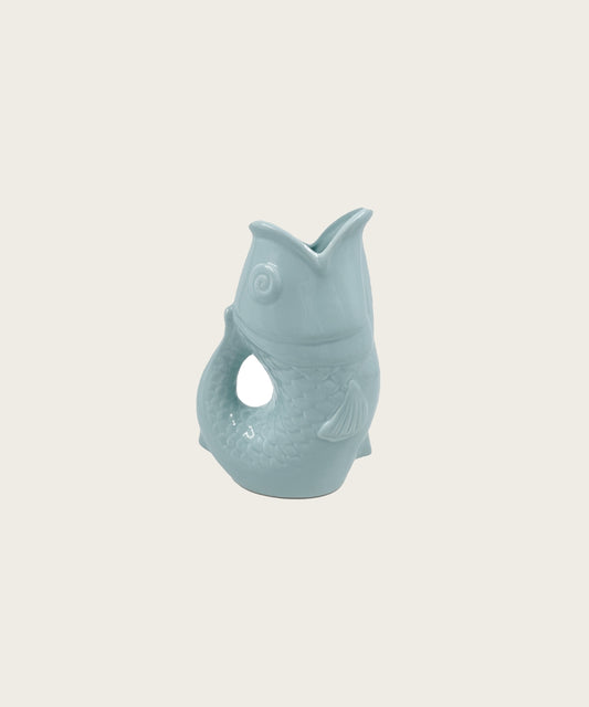 Vase pichet poisson gm bleu