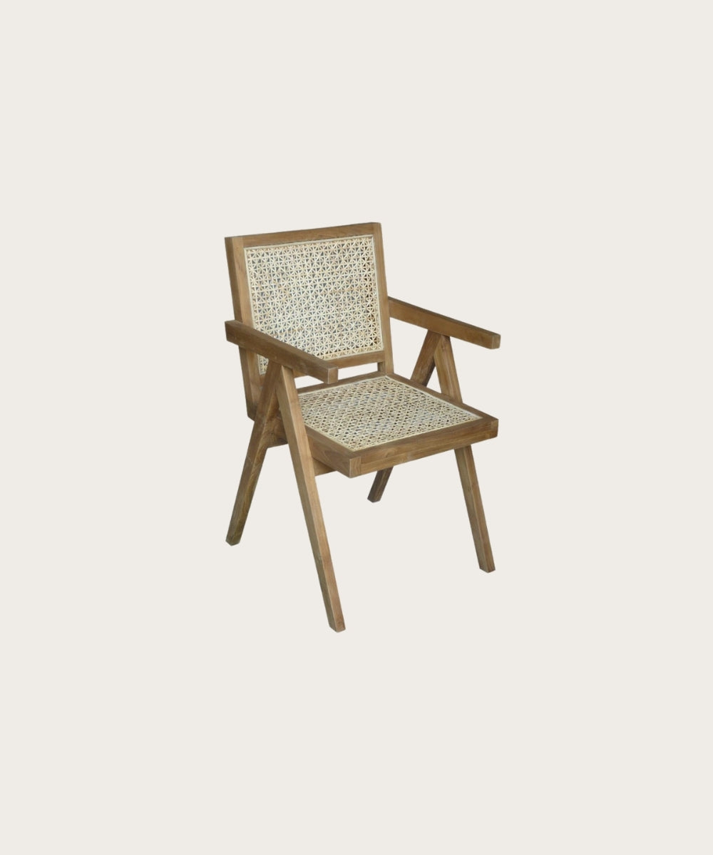 Chaise accoudoir cane