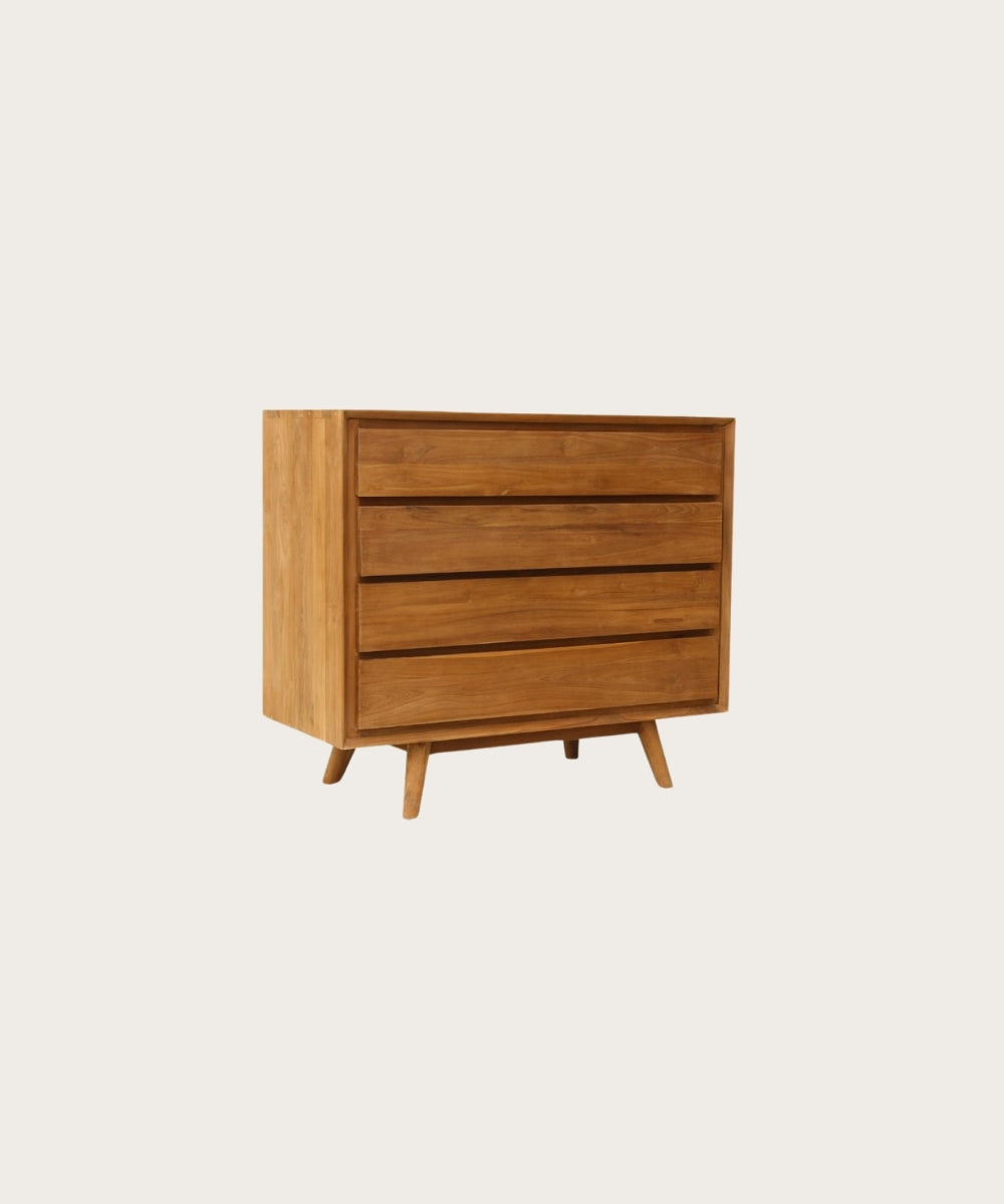 Commode retro L80 – Rouge Céladon