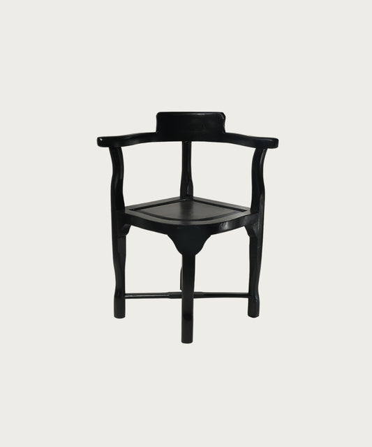 Chaise accoudoir ming noir
