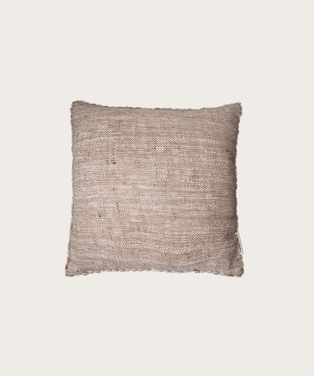 Housse 45x45 shell naturel