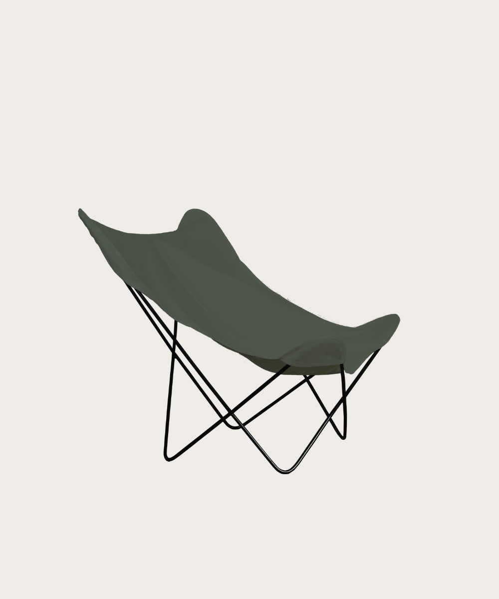 Housse papillon gris fonce