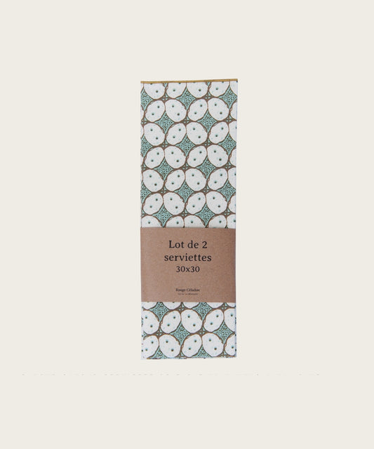 Serviette de table x2 kawung