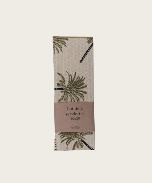 Serviette de table x2 palmira