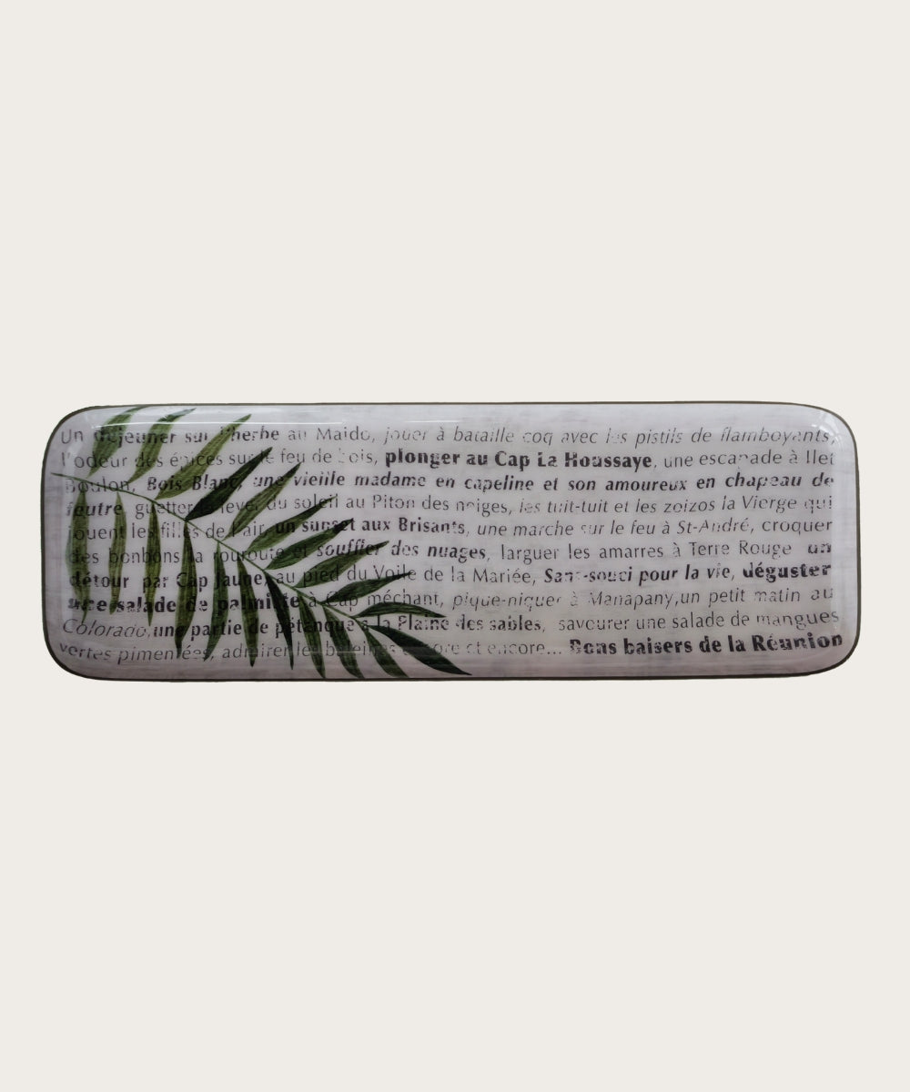 Plateau bons baisers 11x33 cm