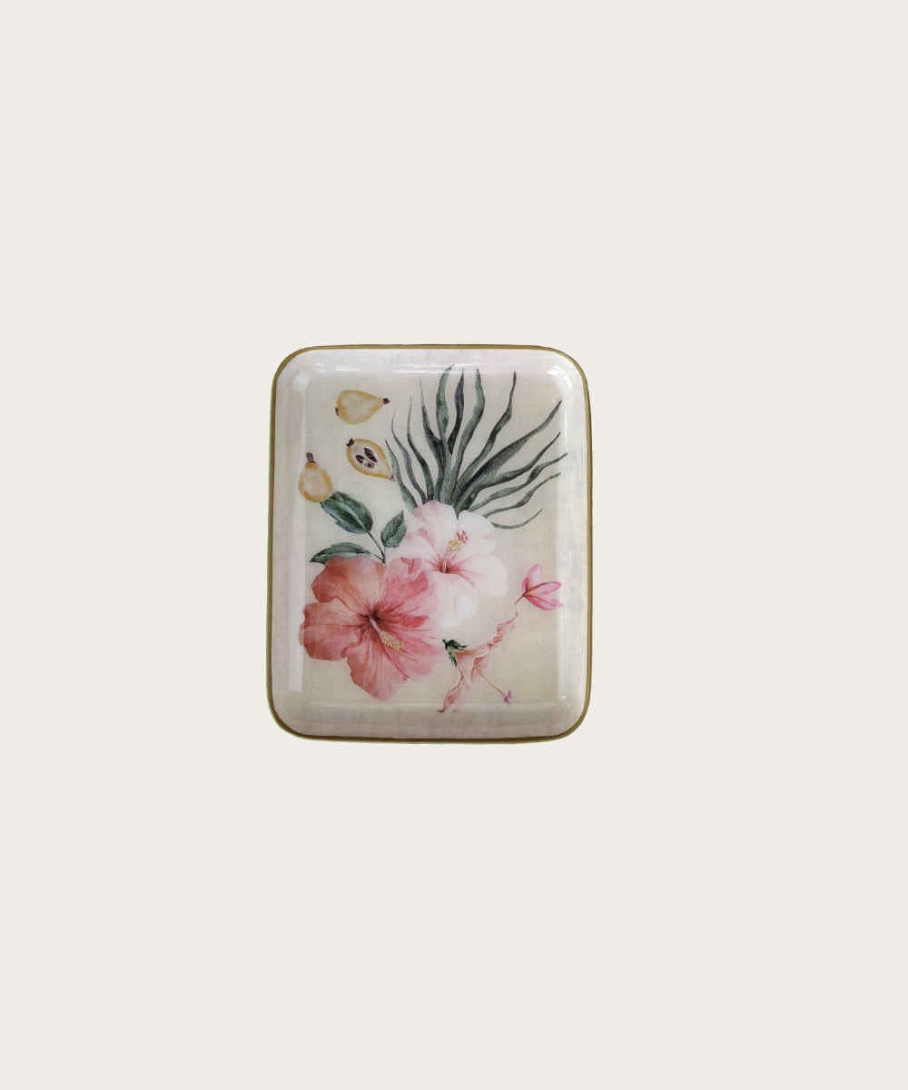 Plateau bibiscus 12x15 cm