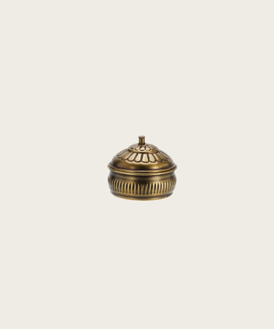 Boite ronde en laiton 