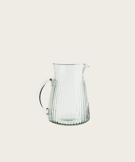 Carafe en verre rainuree 