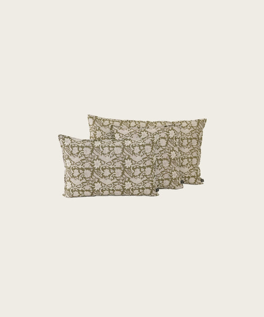 Housse de coussin jaipur kaki KAKI