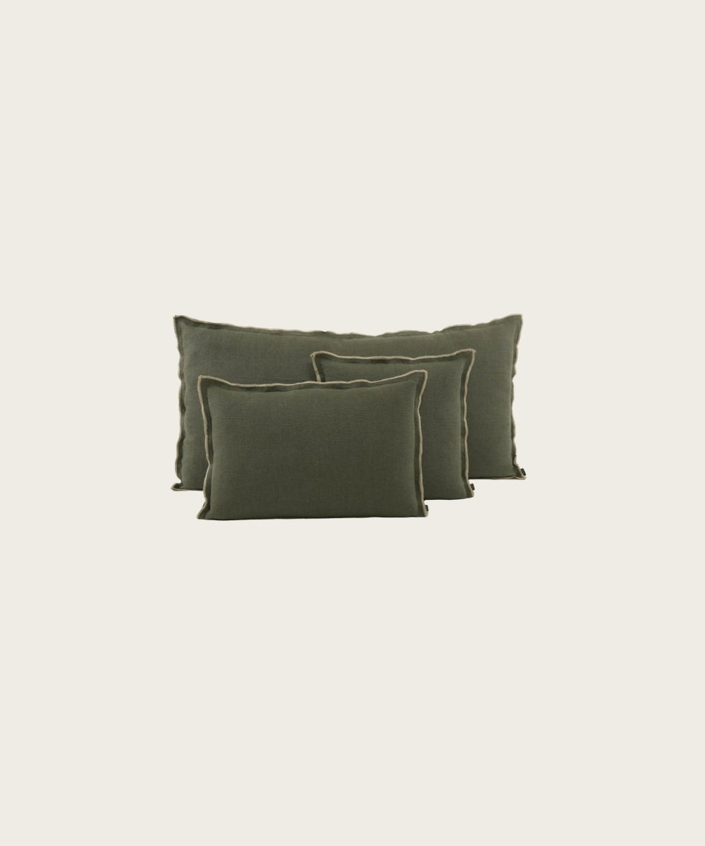 Housse de coussin seoni kaki KAKI