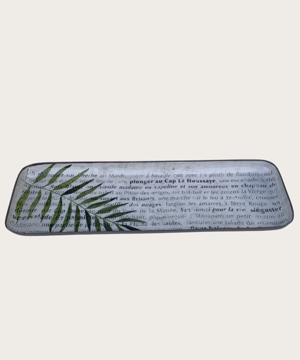 Plateau bons baisers 11x33 cm 
