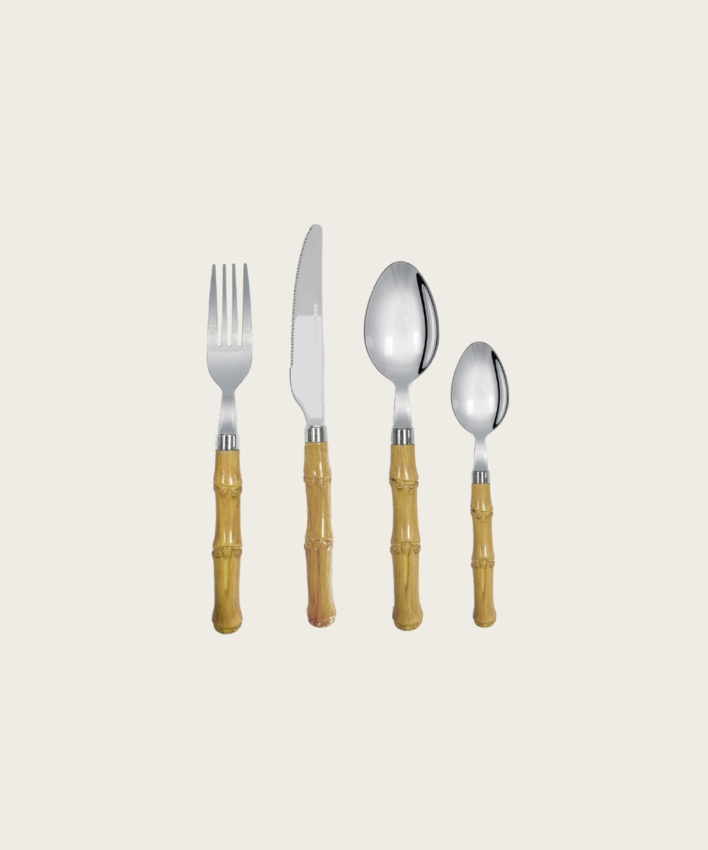 Set 4 couverts bambou 